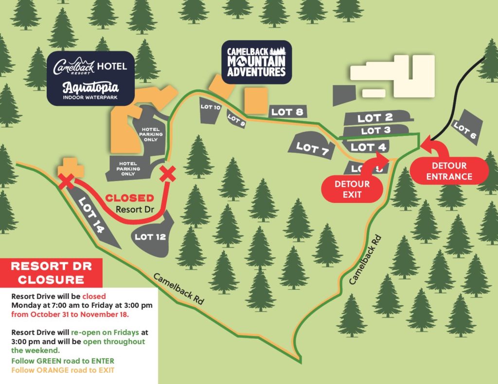 Resort Maps Camelbeach, Aquatopia, Camelback Ski & Resort